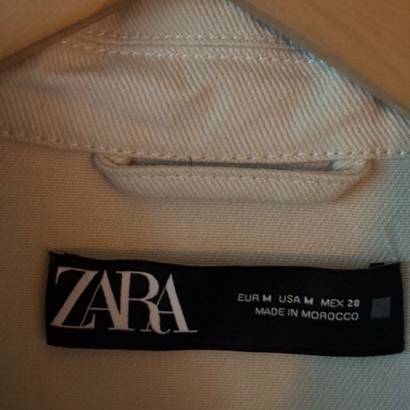 Zara | lightweight | denim | ivory | shacket | M - Picture 10 of 10